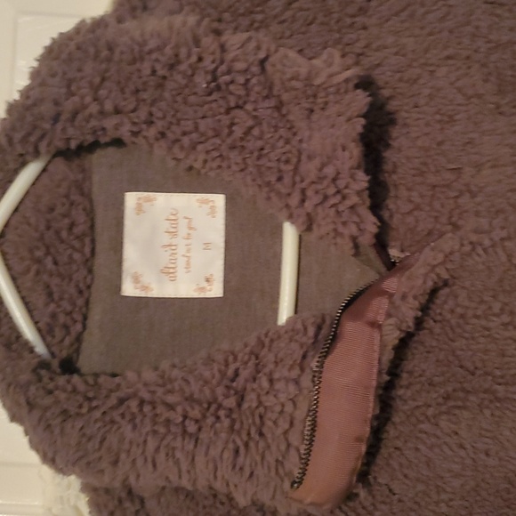 Alter'd State Womens Medium  Brown Wooly Jacket with mock collar - Picture 8 of 16